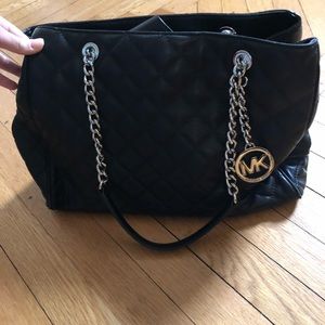 Michael Kors Susannah Black Leather Tote